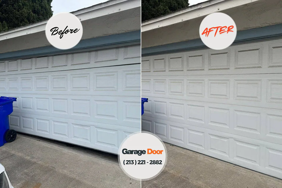 Before and after: garage door repair Rochelle, GA